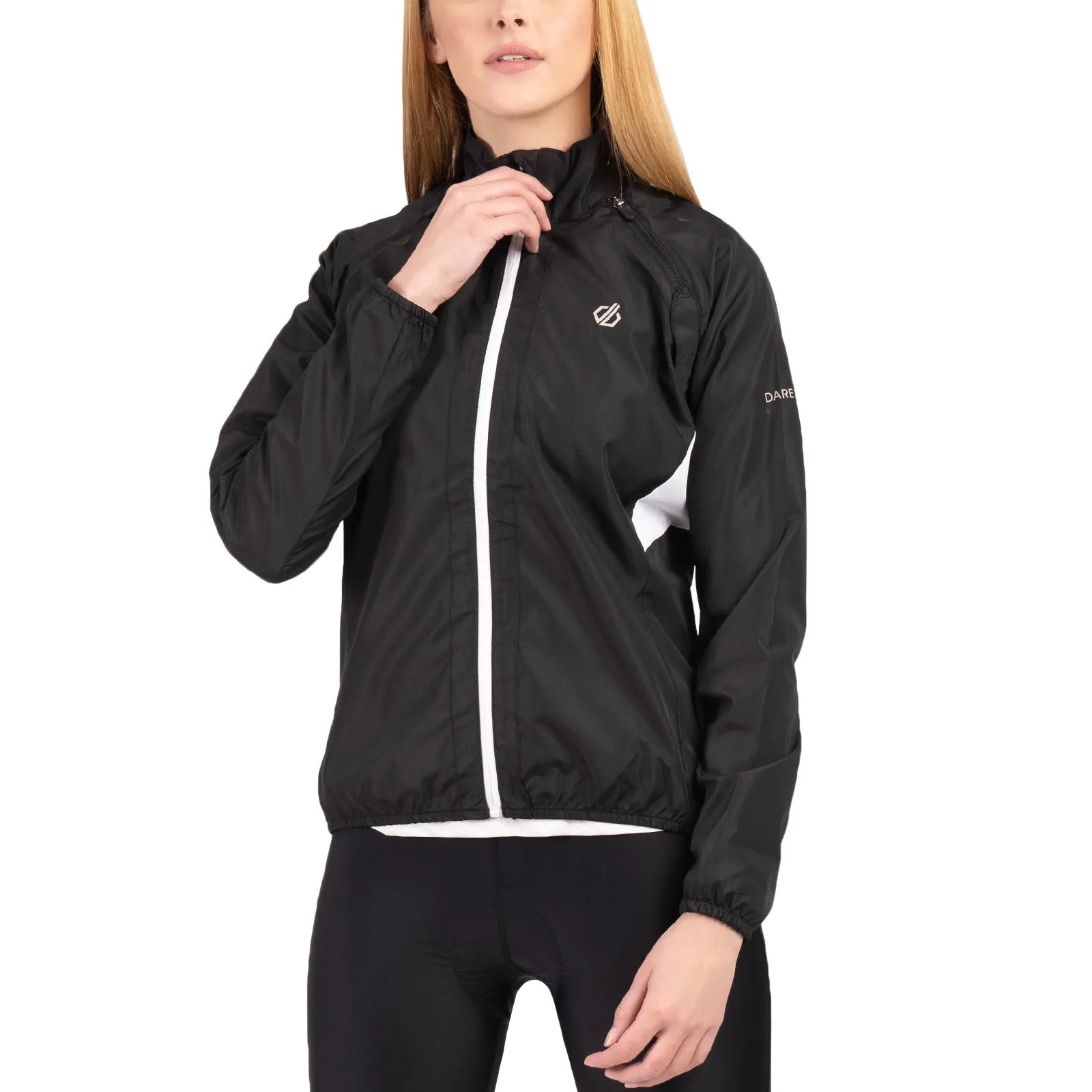 Dare 2b Womens Rebound 2-1 Windshell Jacket - Black Full Length Zipper snag resistant