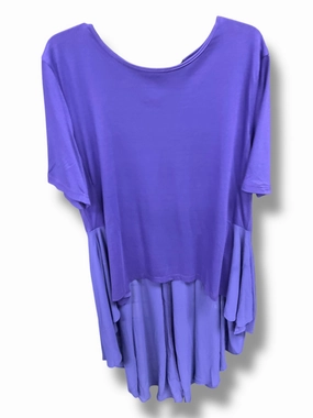 Mesh Lining Tunic Short Sleeve By New York And Co In Purple, Size: 2x