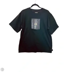 Seamless Edging Stretch Fabric Technology Top Short Sleeve Designer By Cma In Black, Size: S