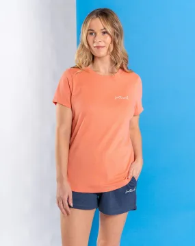 Velator - Womens Short Sleeve T-Shirt - Coral Breathable Fit