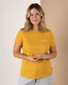 Velator - Womens Short Sleeve T-Shirt - Yellow Christmas Loose fitting comfort
