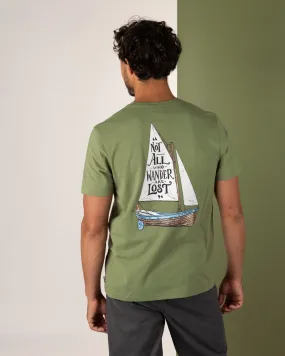 Lost Ships - Mens Short Sleeve T-Shirt - Green Street Trend Look