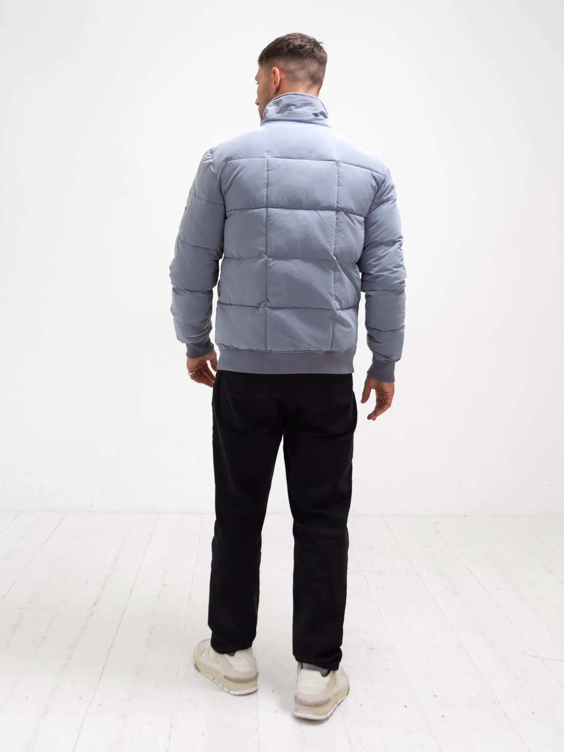 Ultimate Puffer Coat - Light Blue Matte Surface Texture Hard Cover