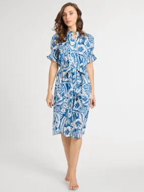 everyday staple Vera Dress in Blue Hibiscus