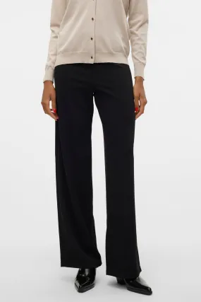 Hiking Gear Breathable back panel Berlin Black Wide Leg Trousers