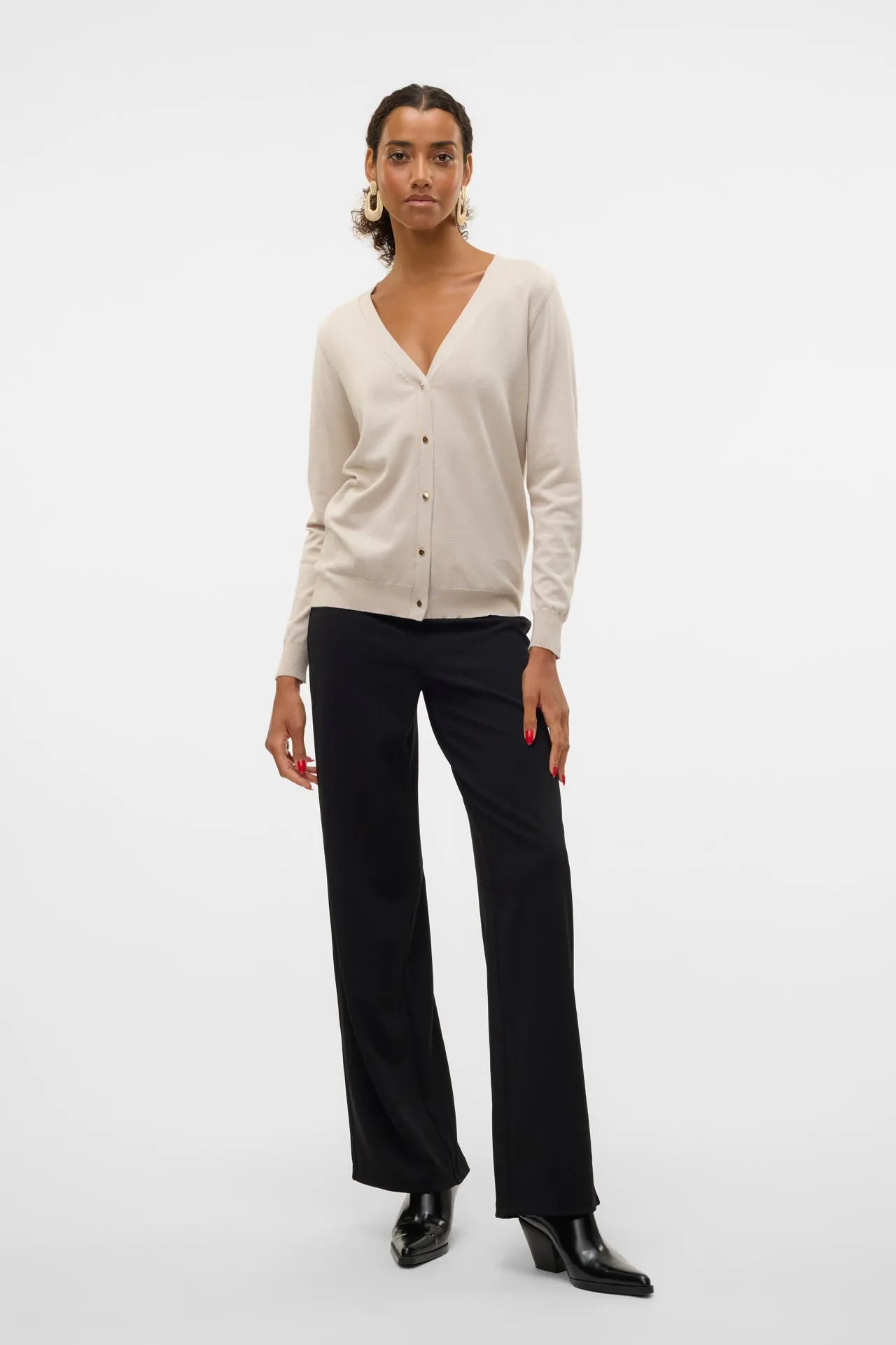 Work Friendly Berlin Black Wide Leg Trousers