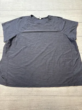 Sun Protection Fabric Athletic Top Short Sleeve By Athleta In Grey, Size: 3x