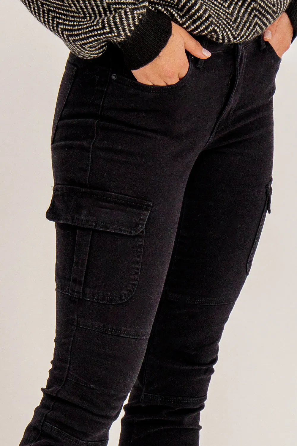 Ivy Black Cargo Pants Outdoor Fit Smart Layering