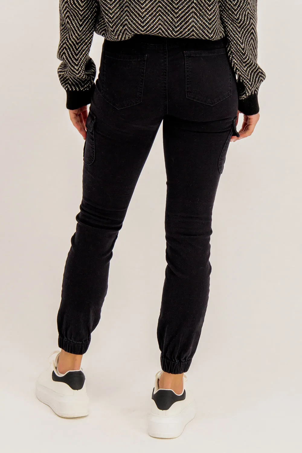 Ivy Black Cargo Pants Abrasion resistant No Ride Up