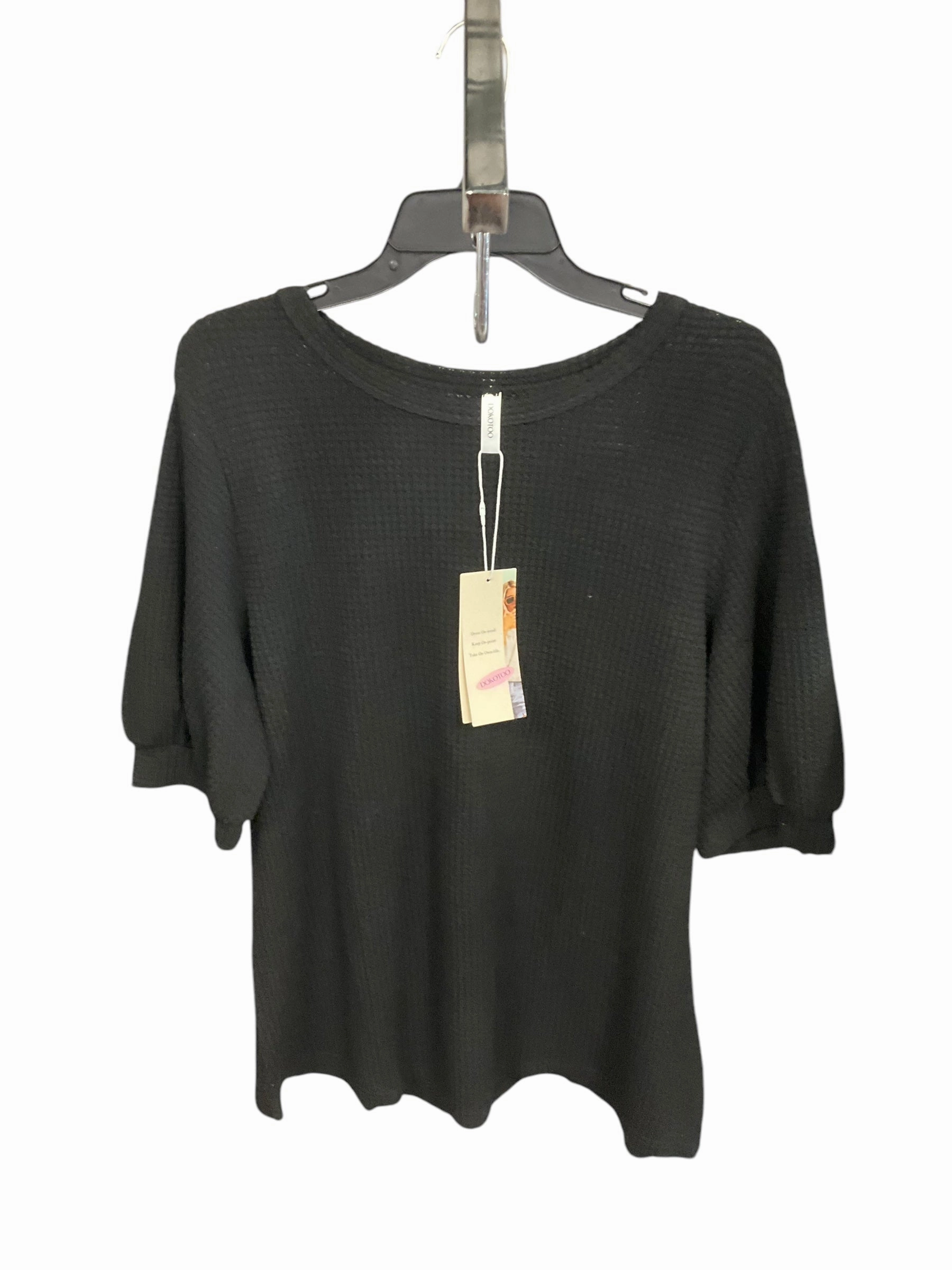 Top Short Sleeve By Clothes Mentor In Black, Size: Xl TaglessDesign