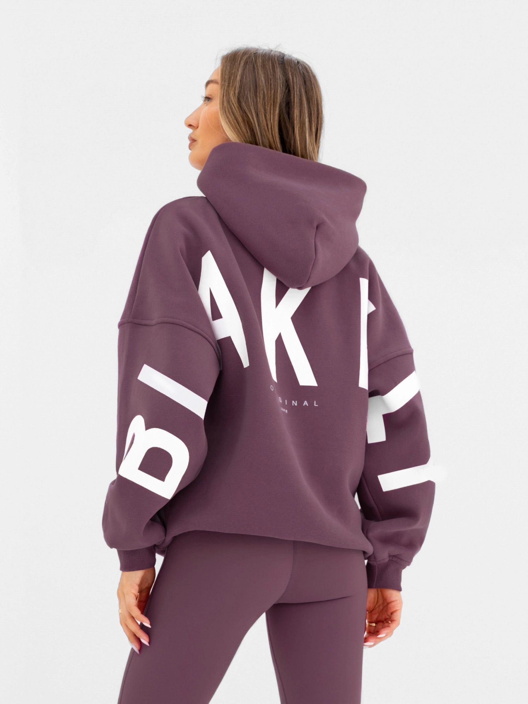 Athletic Tailoring Lion like Isabel Oversized Hoodie - Light Plum
