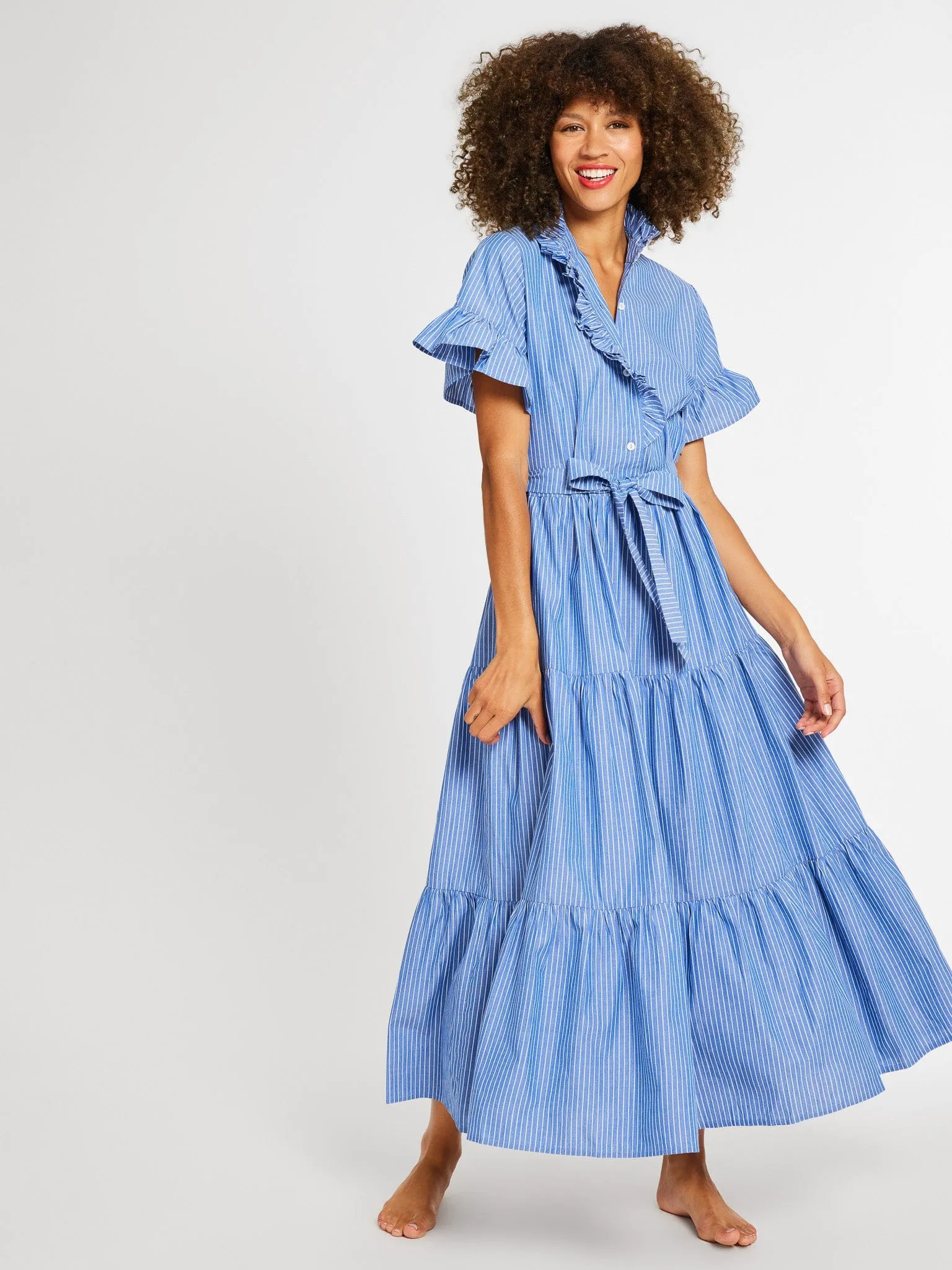 Victoria Dress in Harbor Stripe Urban Minimalism