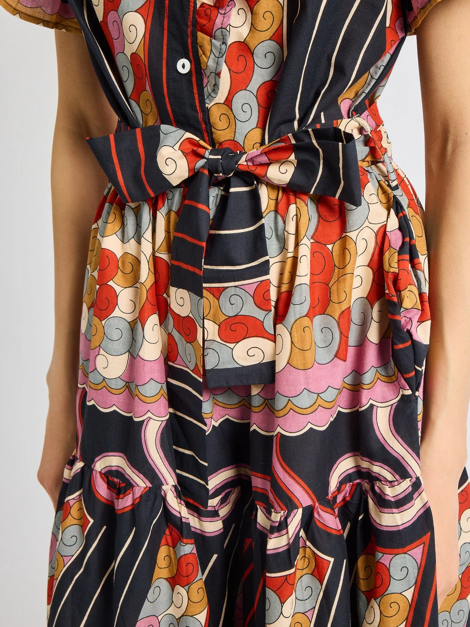 Neutral Look Victoria Dress in Maar Print