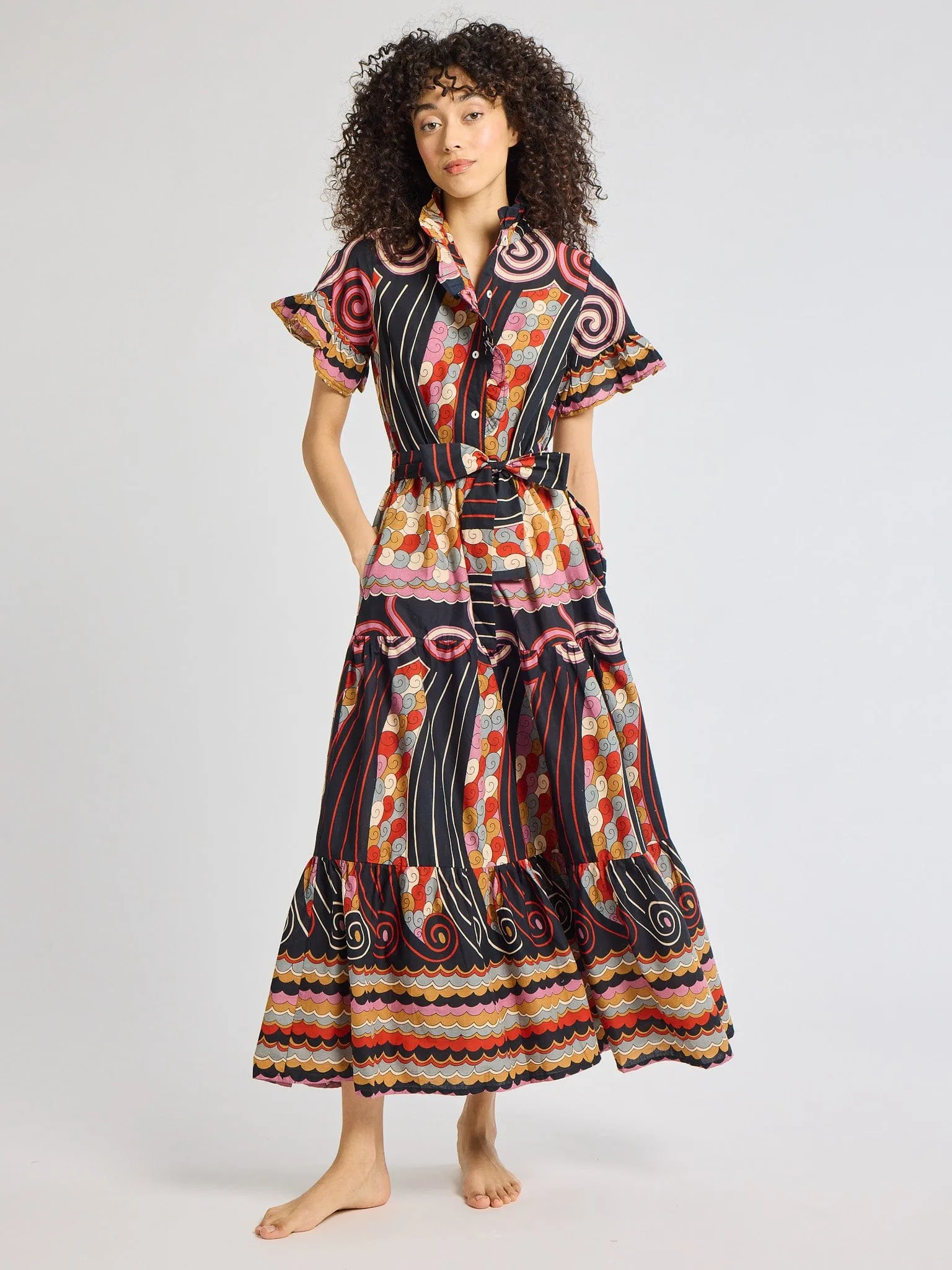 Victoria Dress in Maar Print Fit Mood
