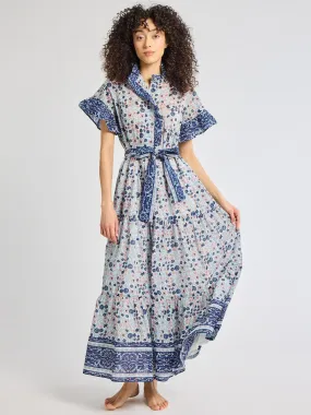 Maternity-Fit Olive Fresh Victoria Dress in Navy Floral