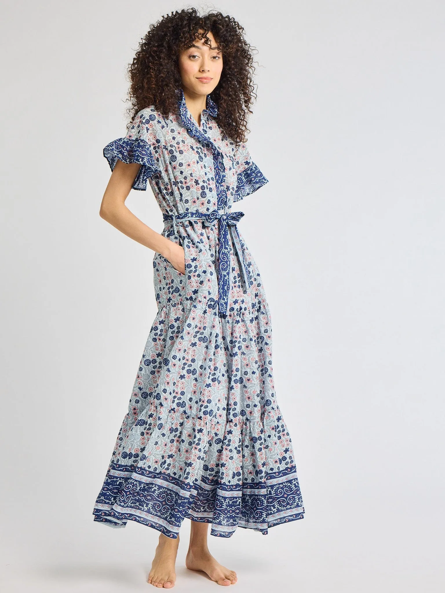 Victoria Dress in Navy Floral Dress-Up Style Vibrant Aesthetic