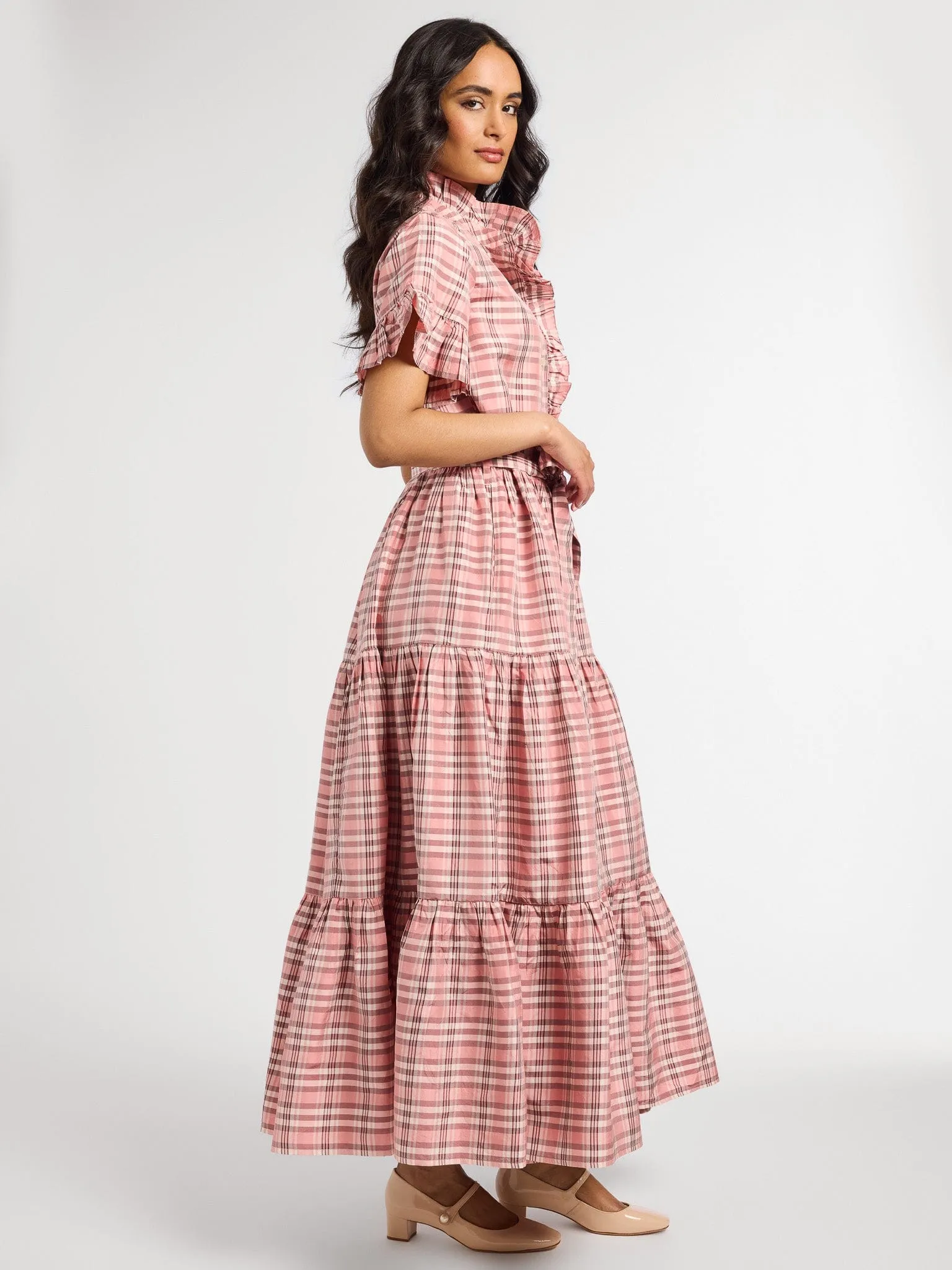 Victoria Dress in Sugarplum Taffeta Simplistic Mood
