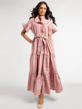 Evening Tone Sleek Drape Victoria Dress in Sugarplum Taffeta