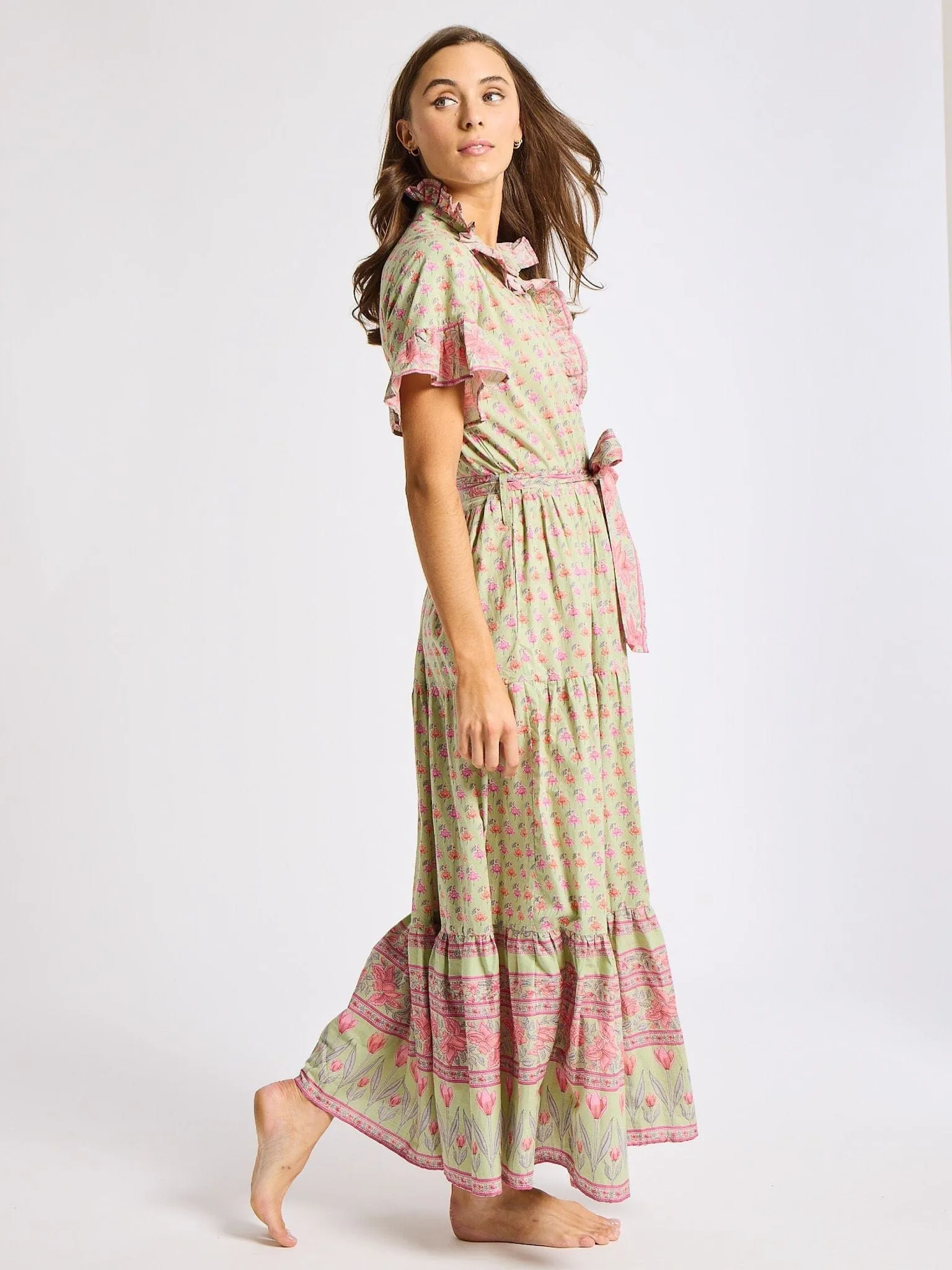 Victoria Dress in Tulip Print Soft Contour