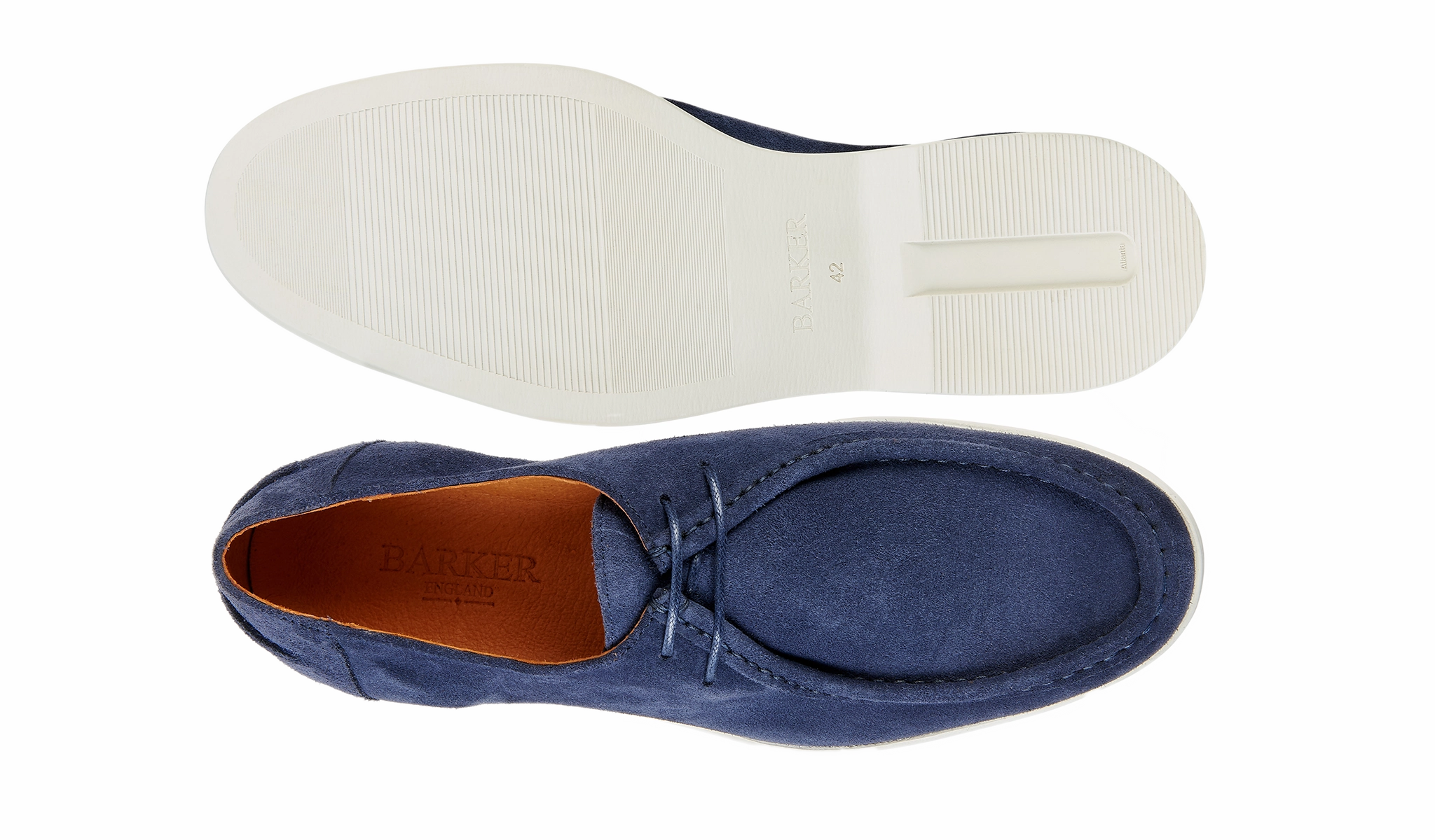 Vigo - Navy Suede White Sole Flexible Grip Low Profile