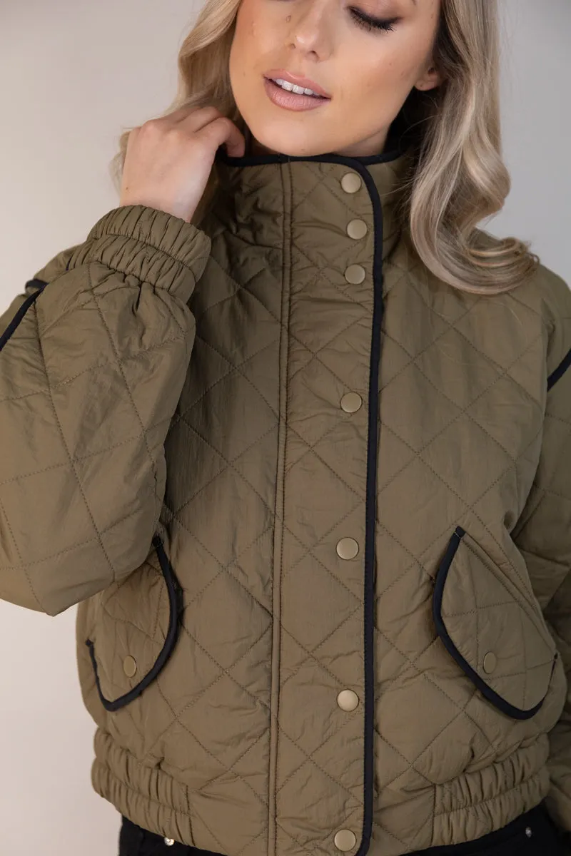 Abrasion Resistant Fabric Eco Dye Process Vilma Short Quilted Jacket