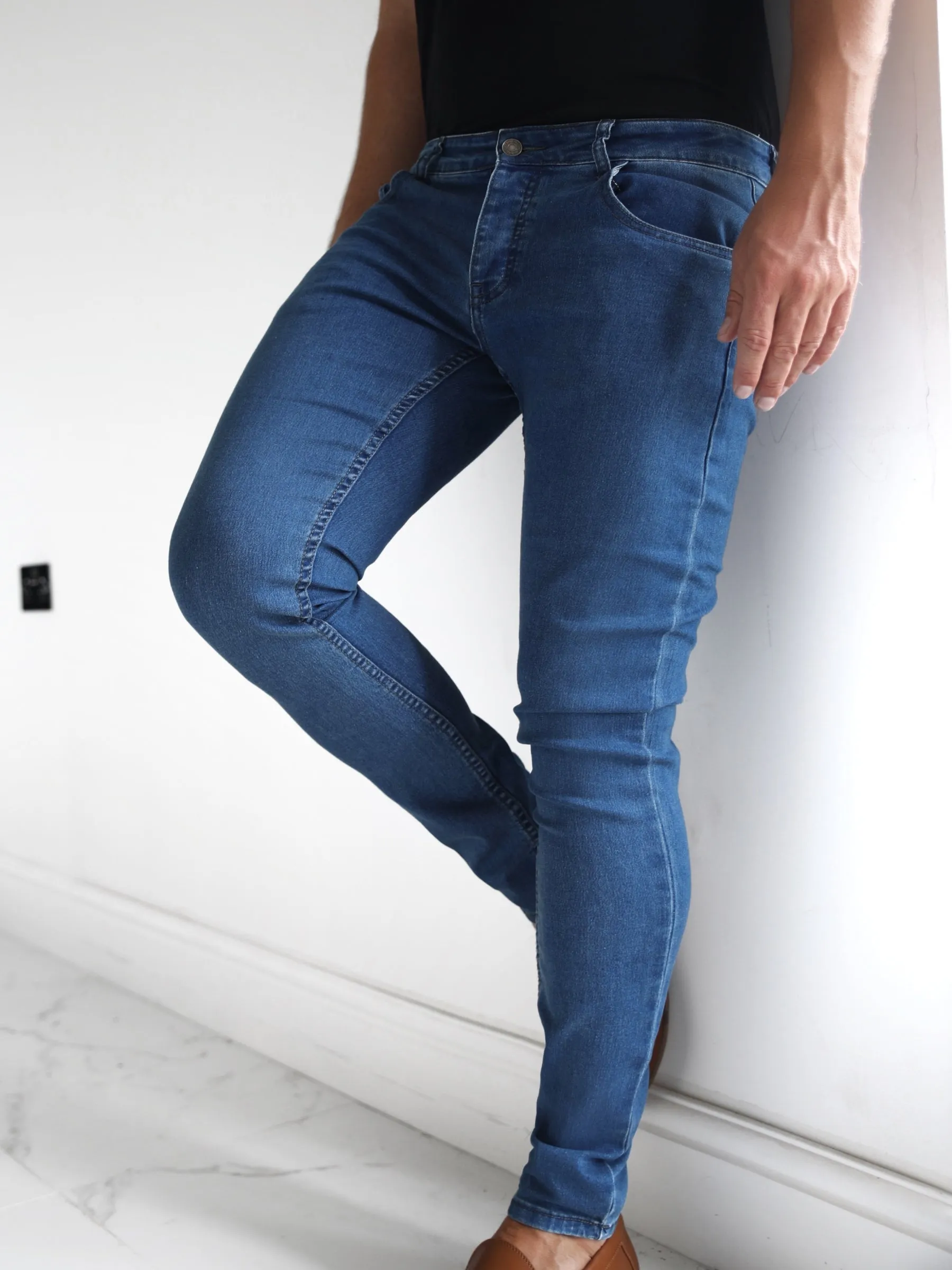 Vol. 7 Skinny Jeans - Blue Effortless Style Road Trip Bold Look Smart Casual