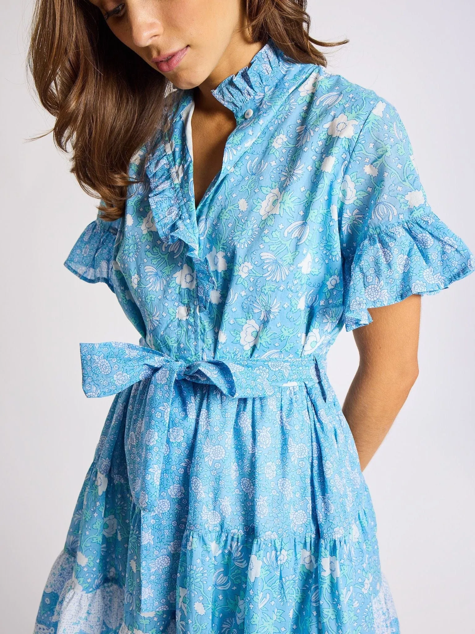 Flexible Cut Satin Grace Violetta Dress in Charleston Floral