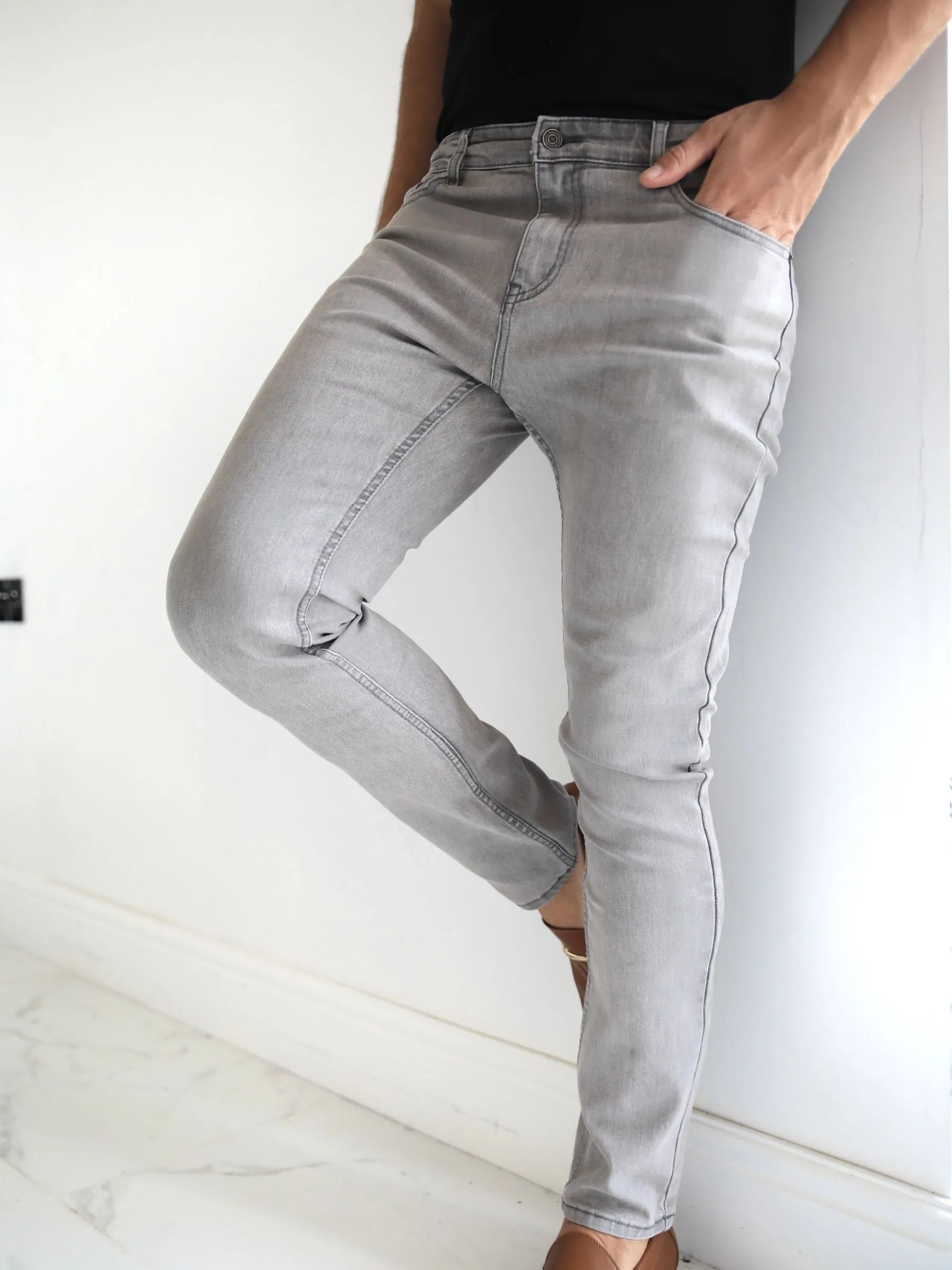 Vol. 9 Slim Jeans - Grey Evening Stroll Stretch Breathable