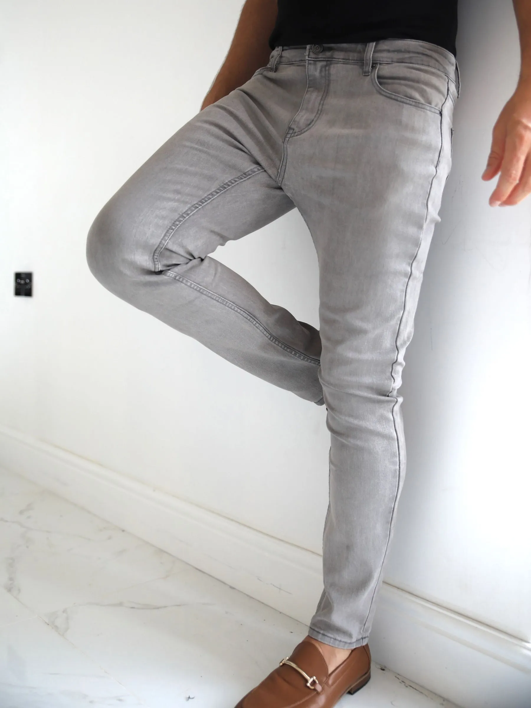 Vol. 9 Slim Jeans - Grey Rainy Day Vintage Lover Match With All