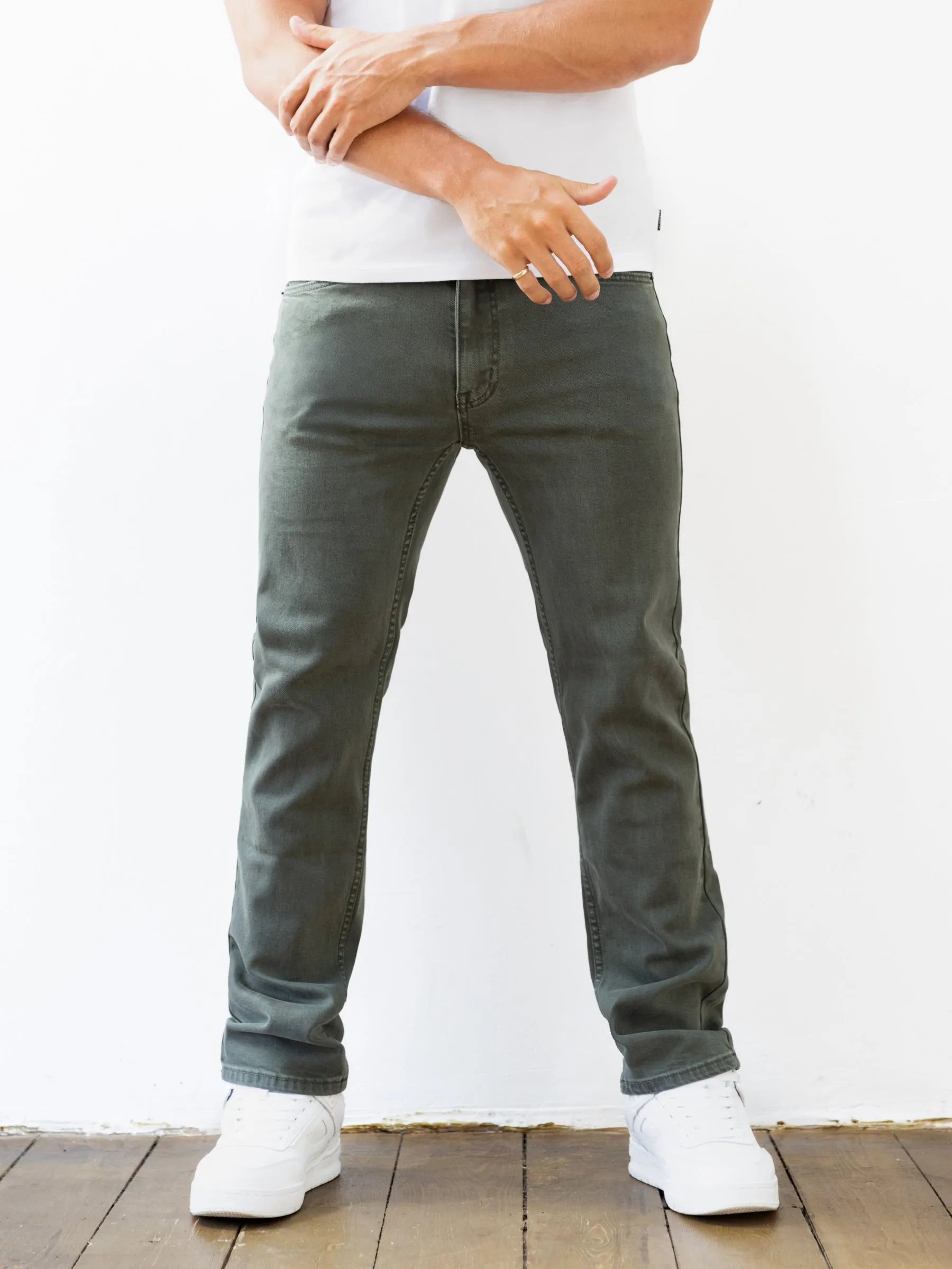 Simple Choice Vol.13 Straight Jeans - Khaki
