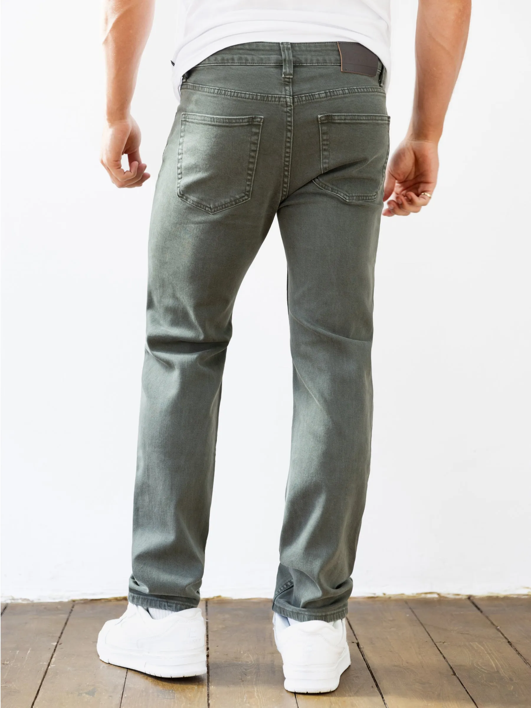Vol.13 Straight Jeans - Khaki Smooth Feel