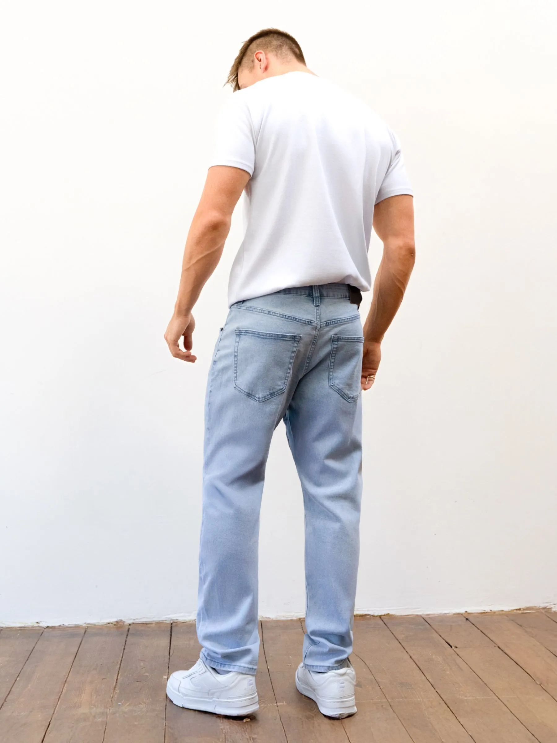 Timeless Design Work Meeting Relaxed Style Vol.15 Loose Fitting Jeans - Blue