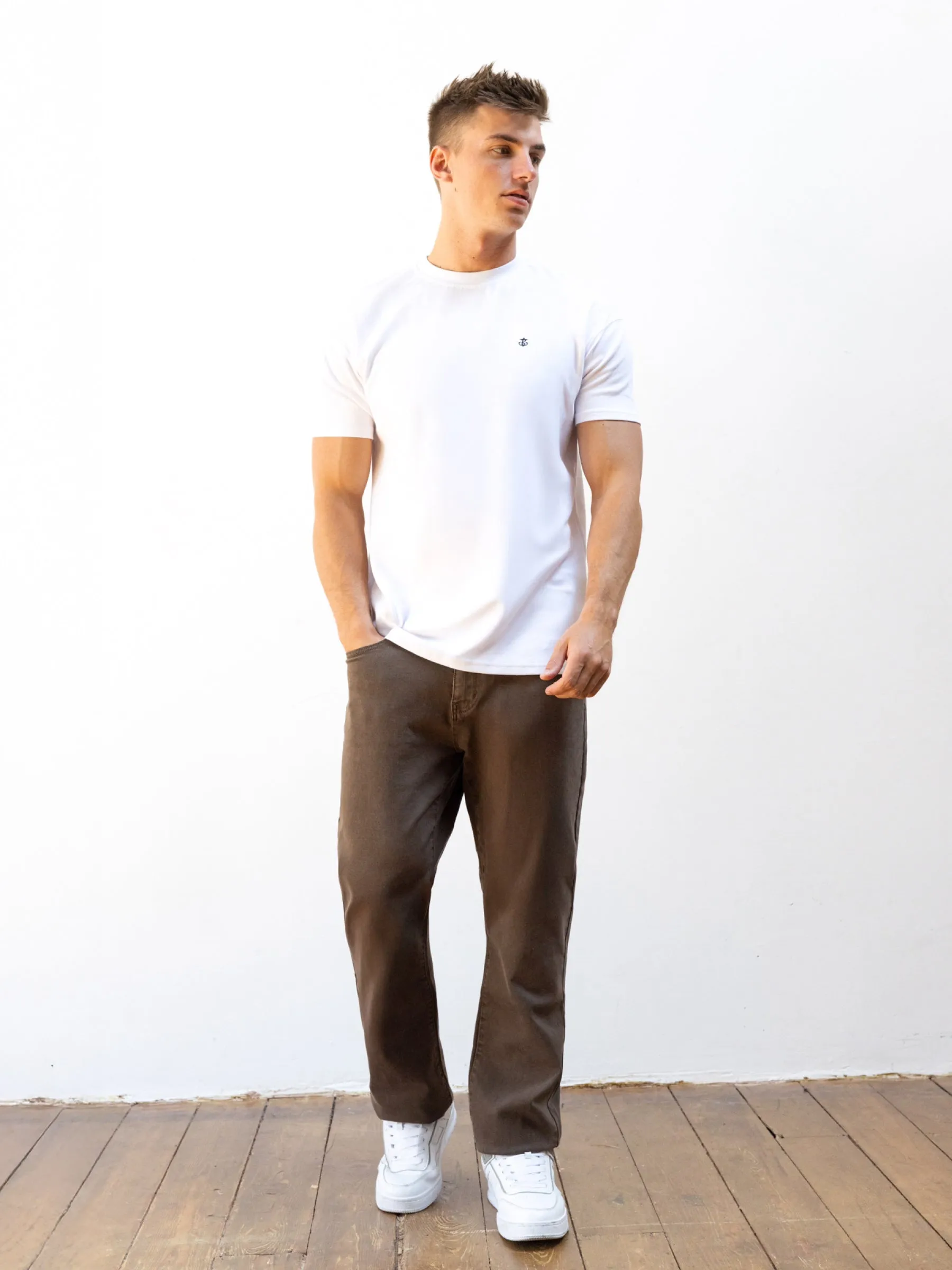 Vol.15 Loose Fitting Jeans - Brown Anti Odor Fabric Treatment Non Fade Fabric