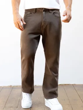 Vol.15 Loose Fitting Jeans - Brown Traveler Gear Brunch Outfit Casual Friday Shopping Day Street Fashion Textured