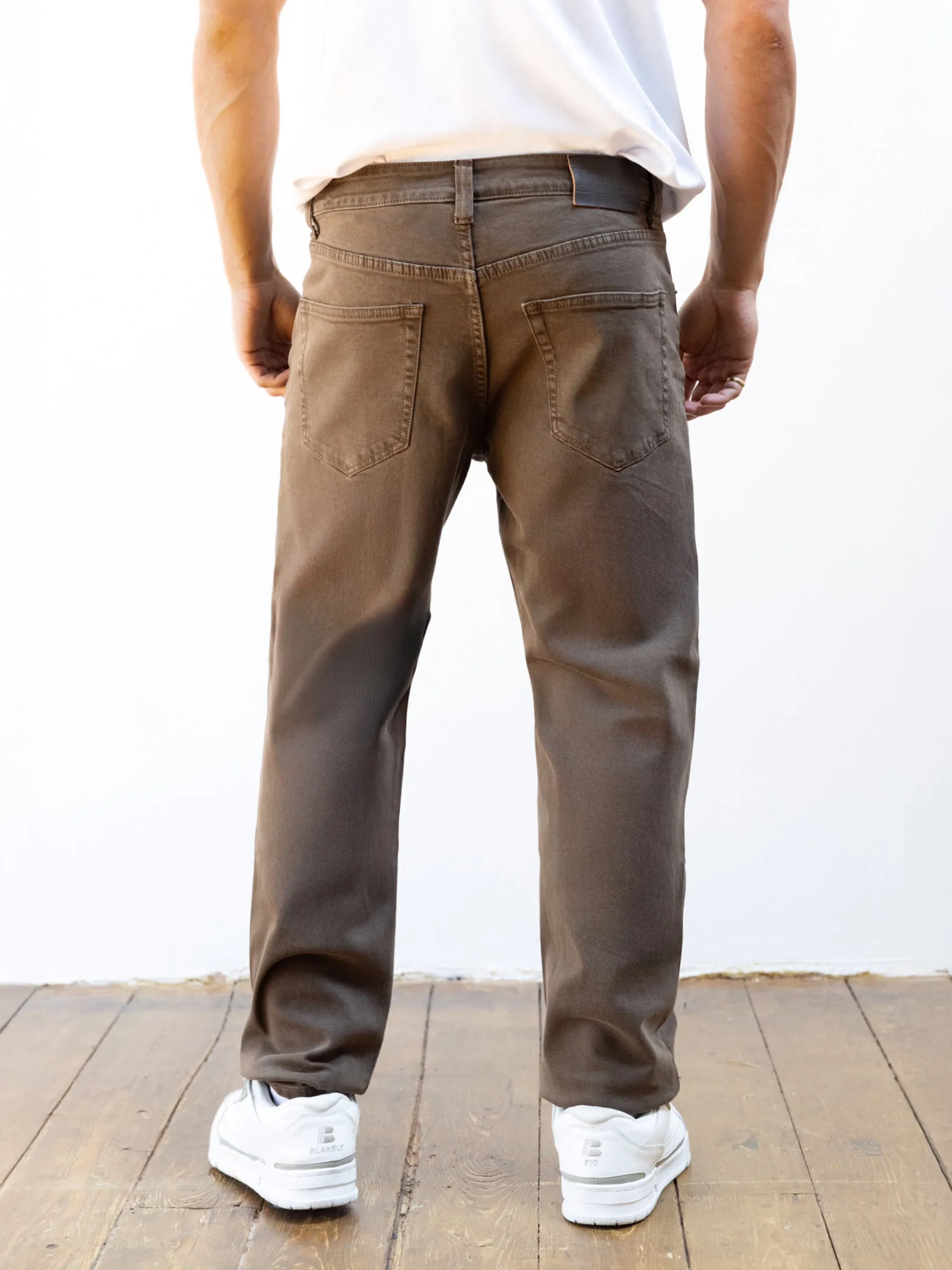 Breathable Brunch Outfit Traveler Gear Nature Lover Night Out Vol.15 Loose Fitting Jeans - Brown