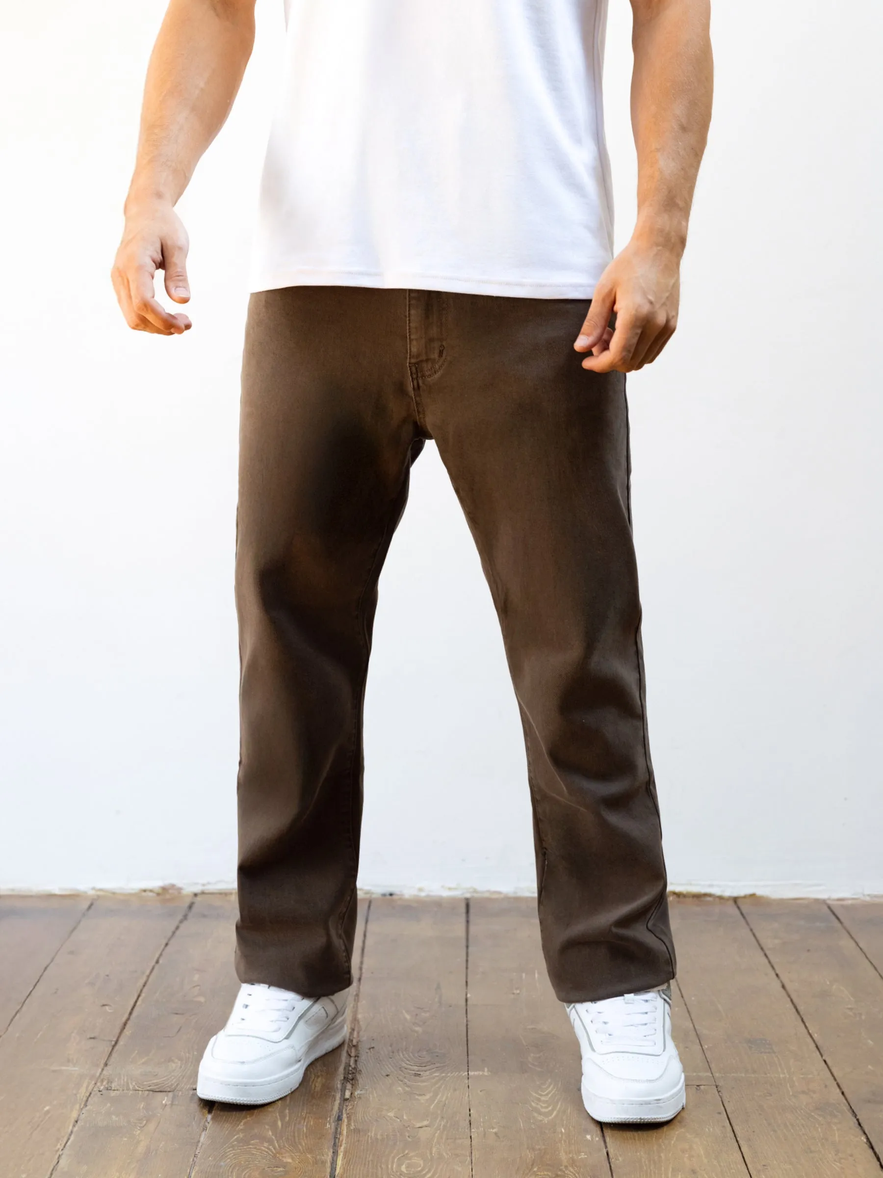 Vol.15 Loose Fitting Jeans - Brown Smooth Minimalist