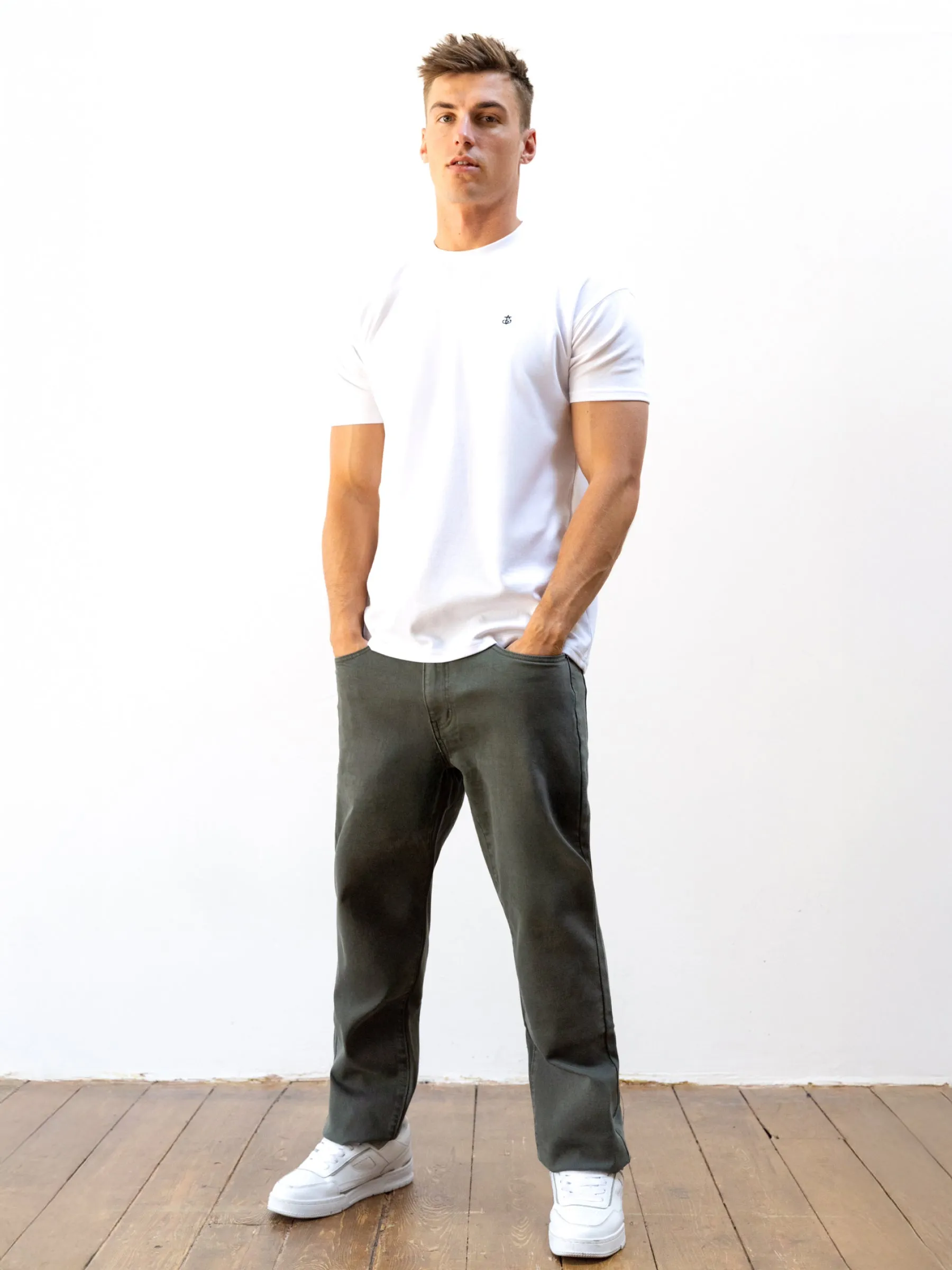 Urban Style Vol.15 Loose Fitting Jeans - Khaki