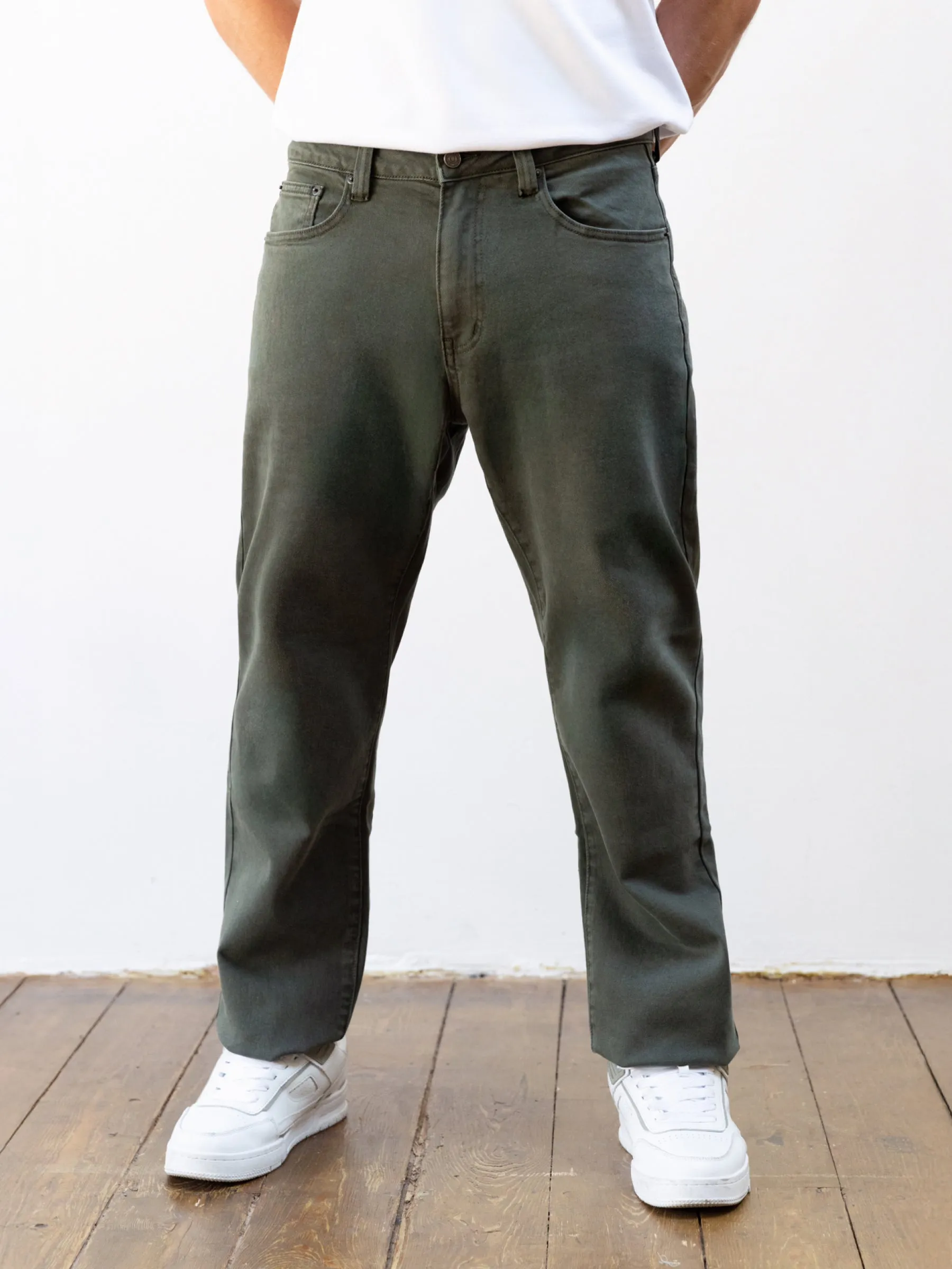Weather Friendly Vol.15 Loose Fitting Jeans - Khaki