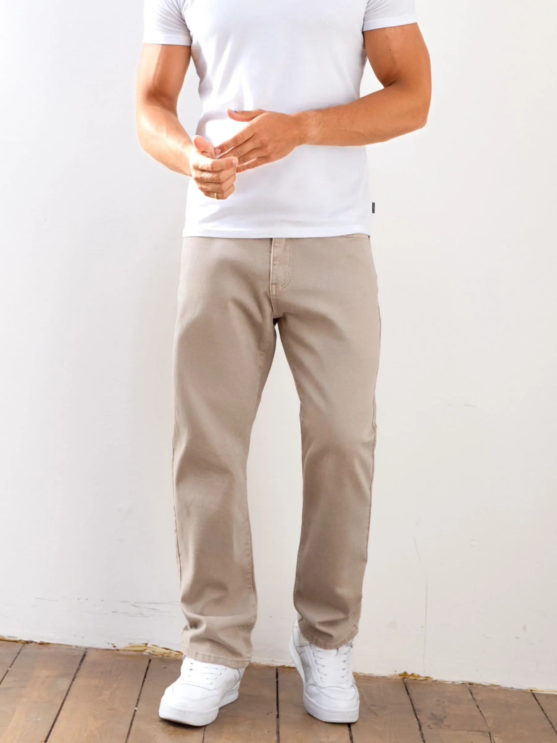 Waterless Wash Technology Vol.15 Loose Fitting Jeans - Tan