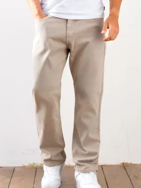 UltraSoft Lining Vol.15 Loose Fitting Jeans - Tan