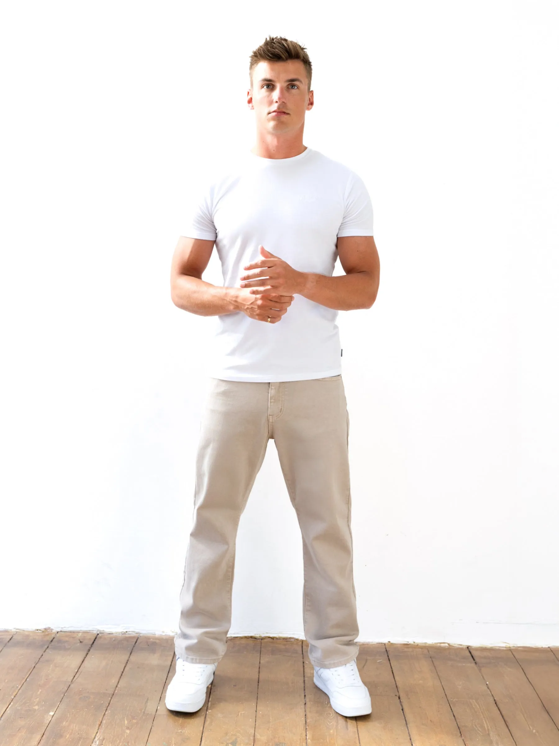 Vol.15 Loose Fitting Jeans - Tan Lightweight Denim Blend Travel Ease