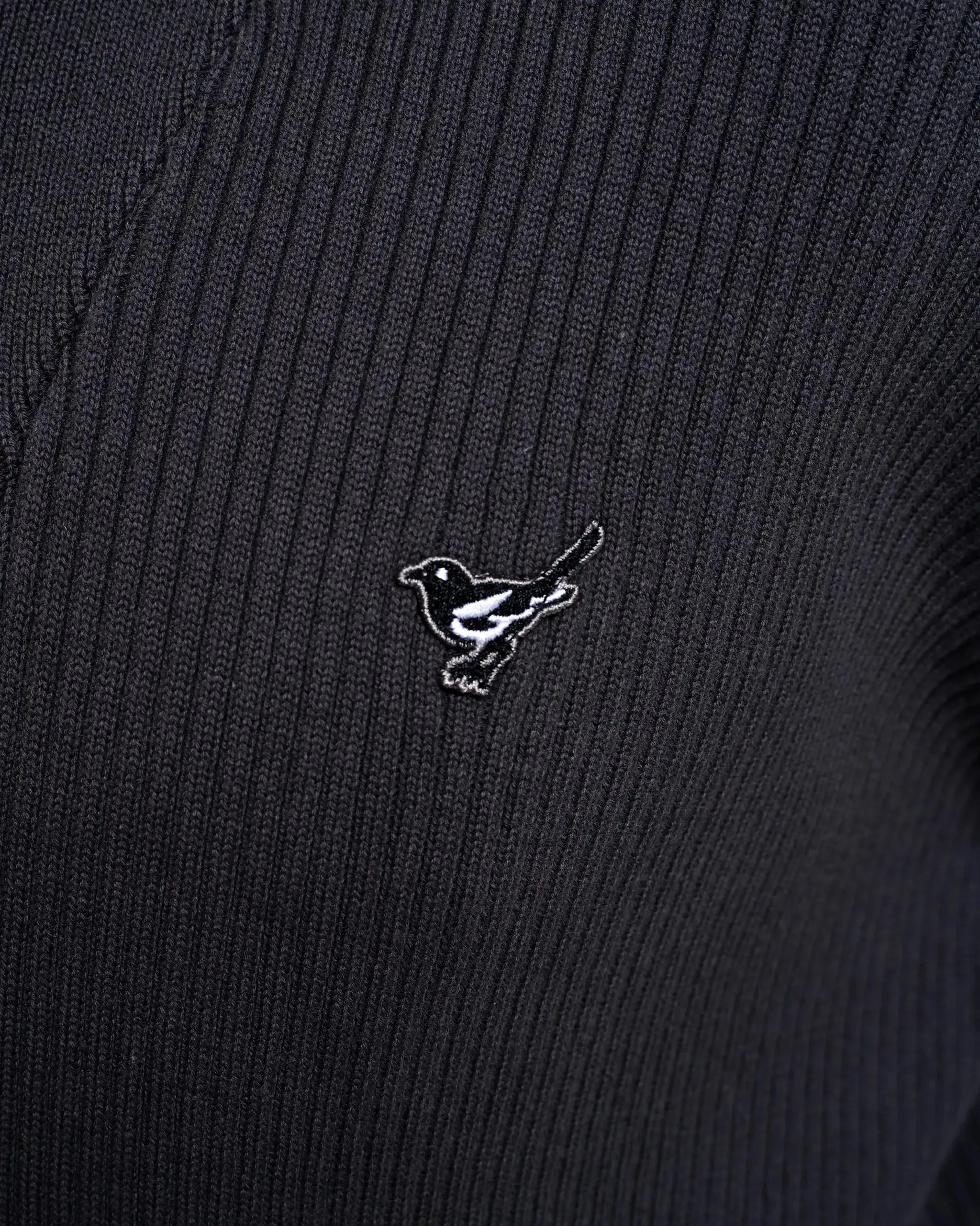 Newcastle United Men's Charcoal Chunky Knit 1/4 Zip Top Comfy Layer Zero Waste Manufacturing