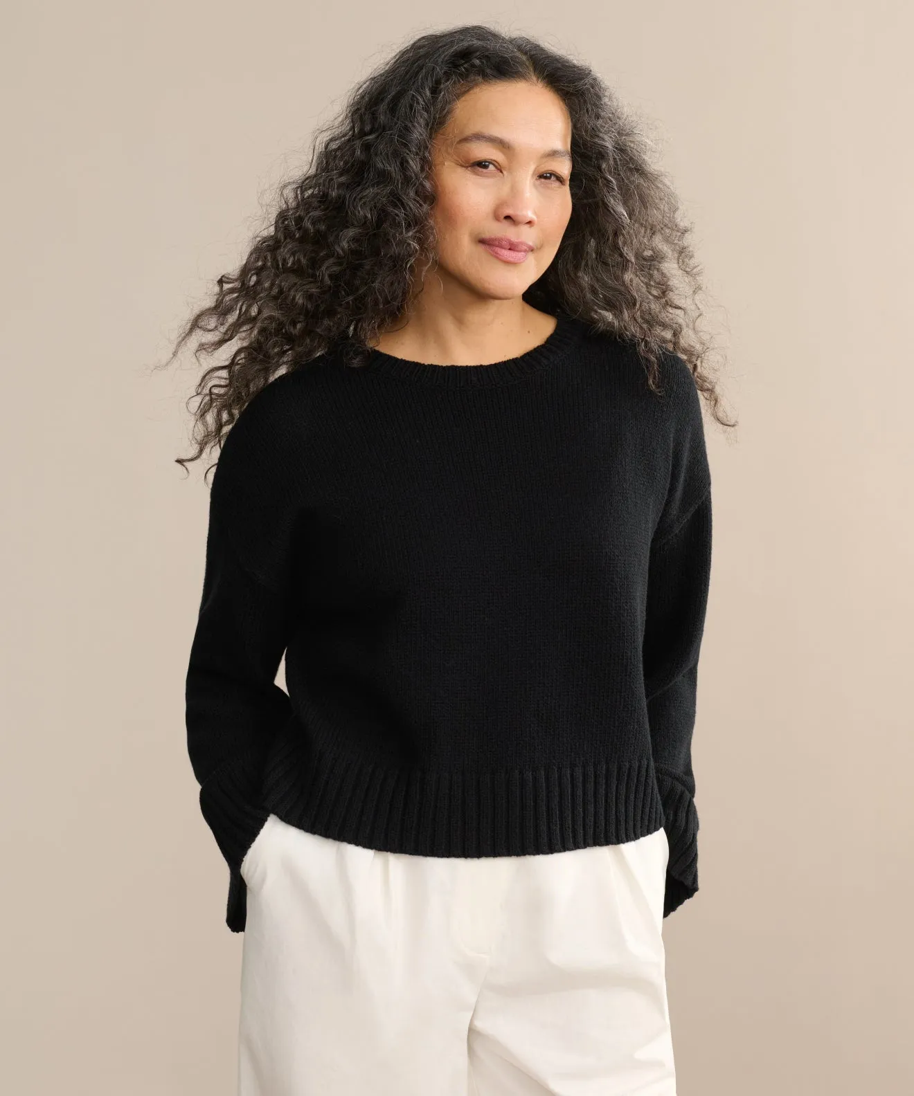 Winter-Ready Knit Relaxed Vibe Cameron Crewneck
