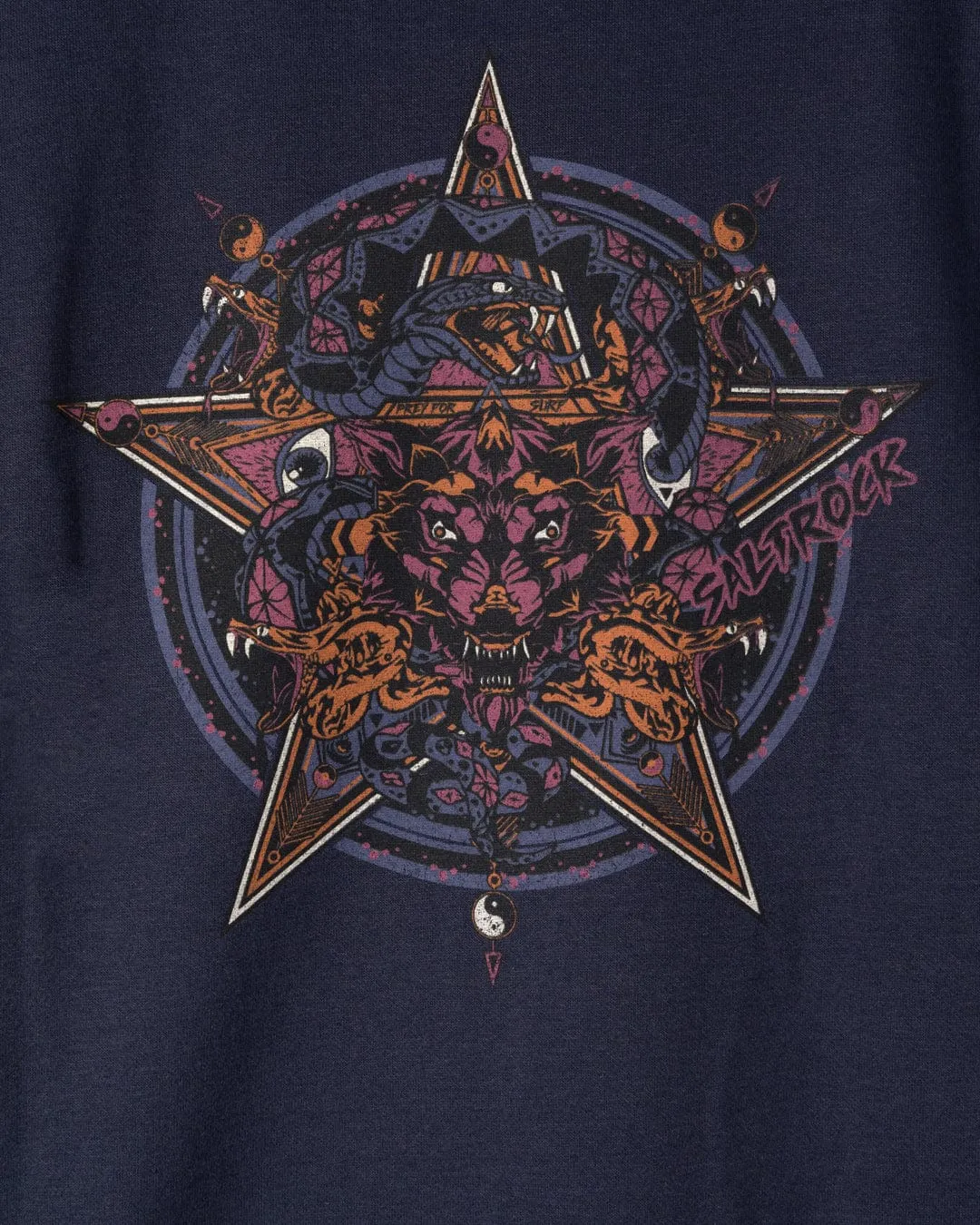 Wolfscale II - Mens Oversized Pop Hoodie - Blue Versatile Layering Piece