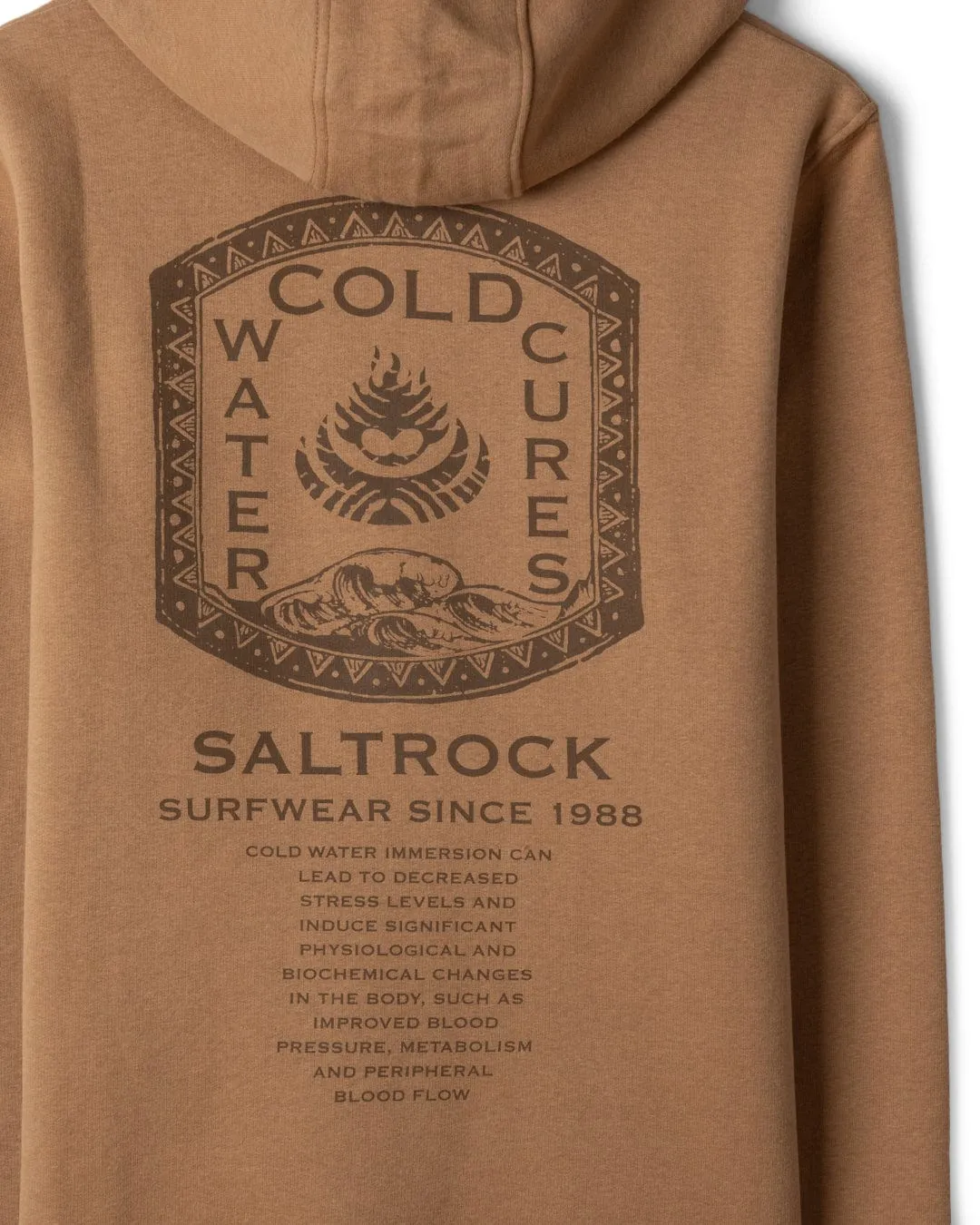 Cozy Warmth Cold Water Cures - Mens Pop Hoodie - Brown