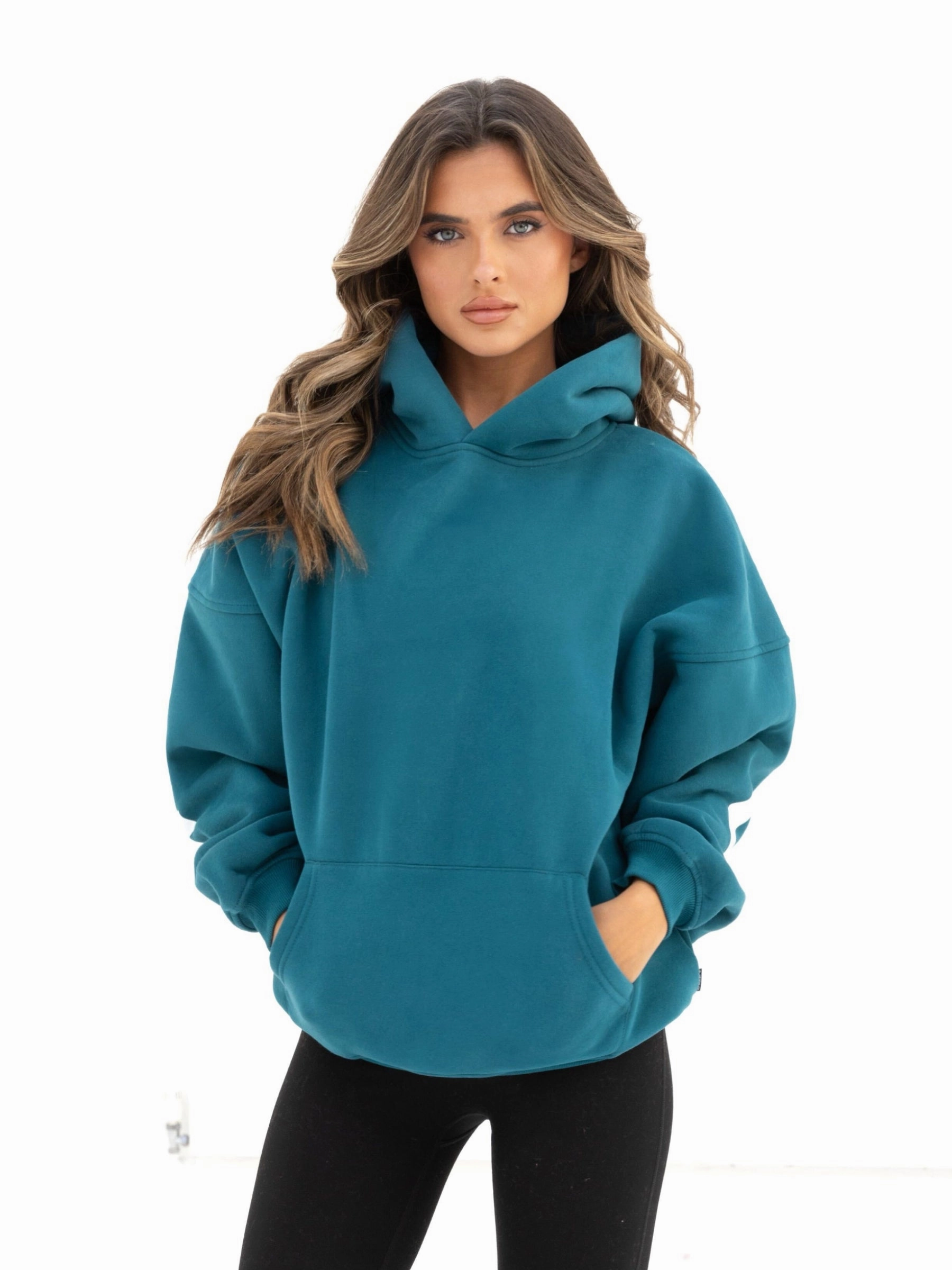 Isabel Oversized Hoodie - Storm Teal Body Fit