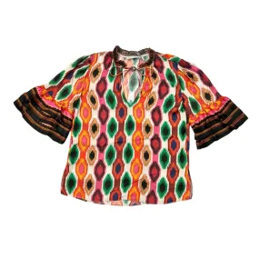 Top Short Sleeve Designer By Alice   Olivia In Multi-colored, Size: S tall size Cozy Design