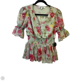 Soft & Smooth Top Short Sleeve Designer By Walter Baker In Floral Print, Size: S
