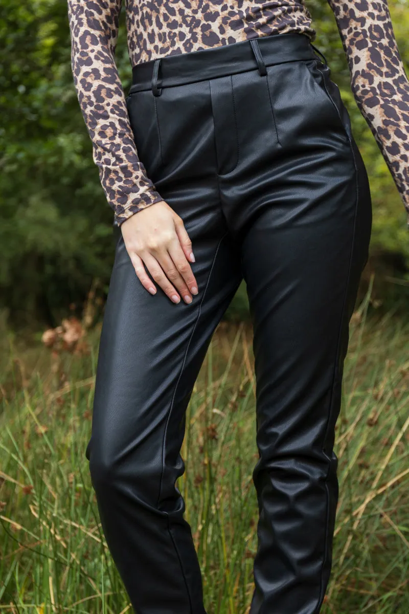 Thermal Regulating Dagmar High Waisted PU Trousers