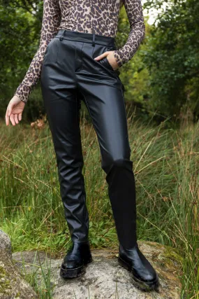 Outdoor Essentials Chic Look Dagmar High Waisted PU Trousers